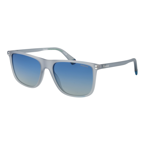 Polaroid Rechteck Sonnenbrille PLD 6232/S 552M4Z7 in Grau – 45° Seitenansicht