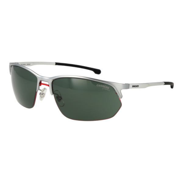 Carrera Ducati Rechteck Sonnenbrille CARDUC 064/S 6562LQT in Silber – 45° Seitenansicht