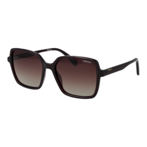 Polaroid Quadrat Sonnenbrille PLD 4217/S 56B3VLA in Burgunder – 45° Seitenansicht