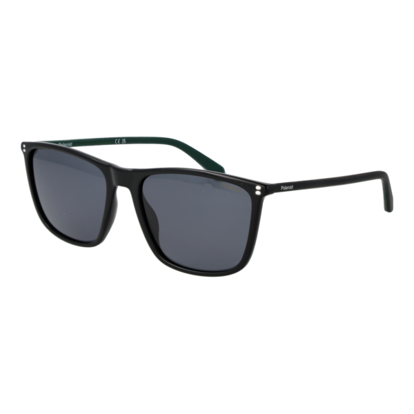 Polaroid Rechteck Sonnenbrille PLD 4210/S/X 59807M9 in Schwarz – 45° Seitenansicht