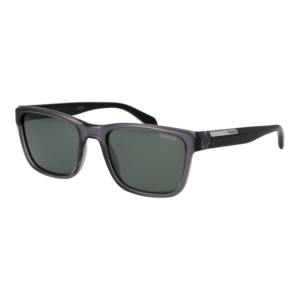 Polaroid Rechteck Sonnenbrille PLD 2174/S 54KB7UC in Grau – 45° Seitenansicht