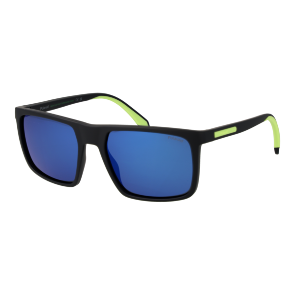 Polaroid Quadrat Sonnenbrille PLD 2176/S/X 560035X in Schwarz – 45° Seitenansicht