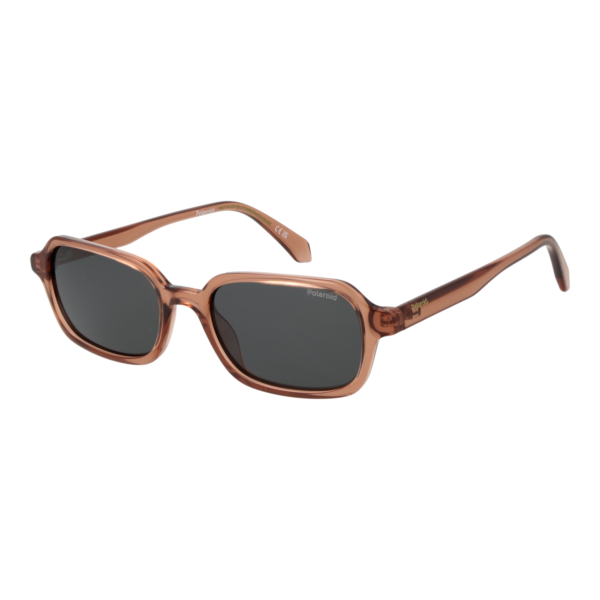 Polaroid Rechteck Sonnenbrille PLD 4219/S 5335JM9 in Koralle – 45° Seitenansicht