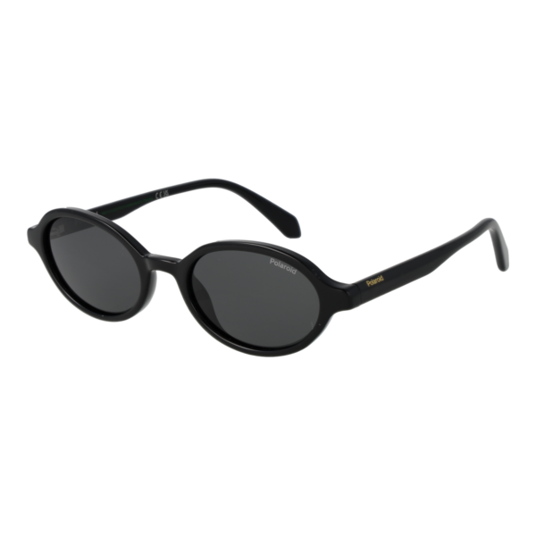 Polaroid Oval Sonnenbrille PLD 4220/S 51807M9 in Schwarz – 45° Seitenansicht