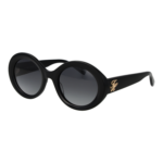 Tommy Hilfiger Rund Sonnenbrille TH 2403/S 528079O in Schwarz – 45° Seitenansicht