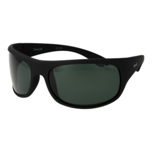 Polaroid Sport Sonnenbrille 07886 709CARC in Schwarz – 45° Seitenansicht