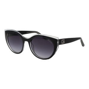 Guess Schmetterling Sonnenbrille GU7909 5305B in Schwarz – 45° Seitenansicht
