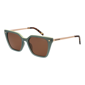 Skechers Quadrat Sonnenbrille SE6217 5295H in Grün – 45° Seitenansicht