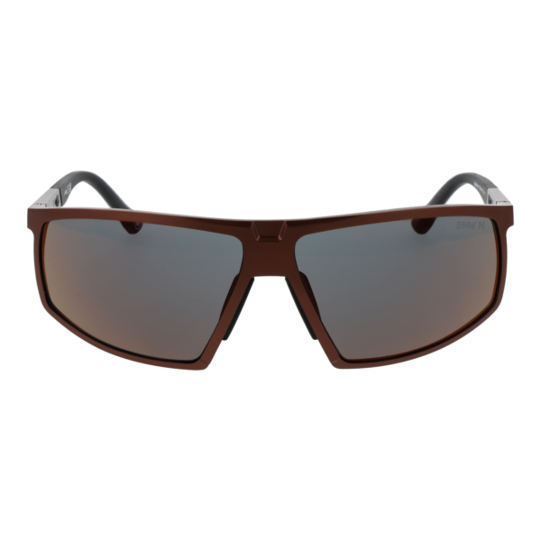 BMW Sonnenbrille BW0046-P 6438Q – Frontansicht mit Aluminium Rahmen und Grau Gläsern