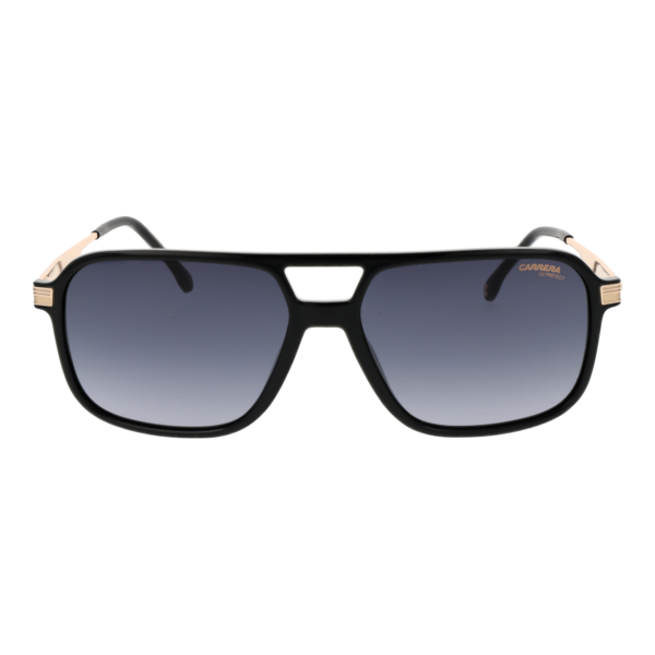 Carrera Sonnenbrille CARRERA 390/S 598079O – Frontansicht mit Polyamid & Edelstahl Rahmen und Grau Gläsern
