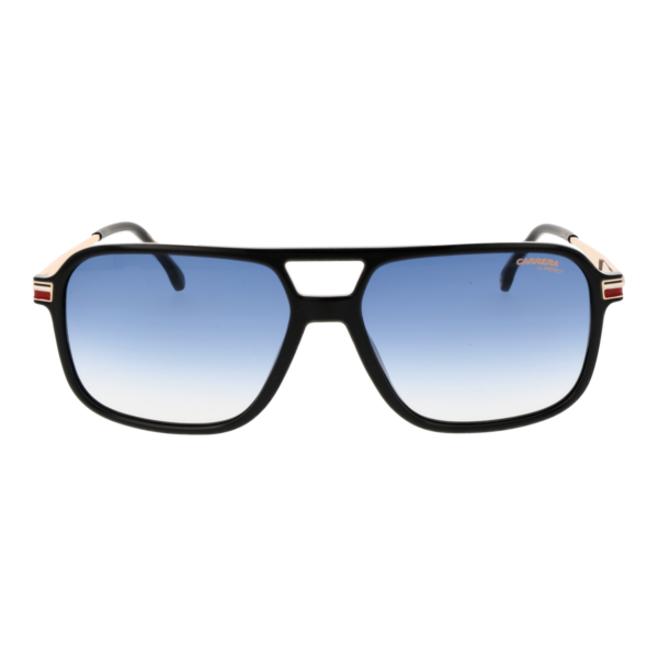 Carrera Sonnenbrille CARRERA 390/S 59OIT08 – Frontansicht mit Polyamid & Edelstahl Rahmen und Blau Gläsern