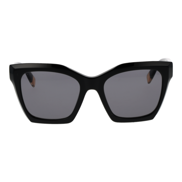 Furla Sonnenbrille SFU621 530700 – Frontansicht mit Kunststoff Rahmen und Schwarz Gläsern