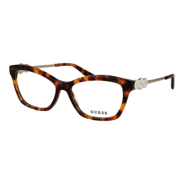 Guess Brille GU50231 53053 – 45° Seitenansicht Guess )} Brille GU50231 53053 in Havanna