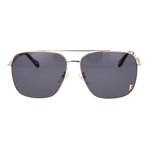 Just Cavalli Sonnenbrille SJC030 610349 – Frontansicht mit Metall Rahmen und Grau Gläsern