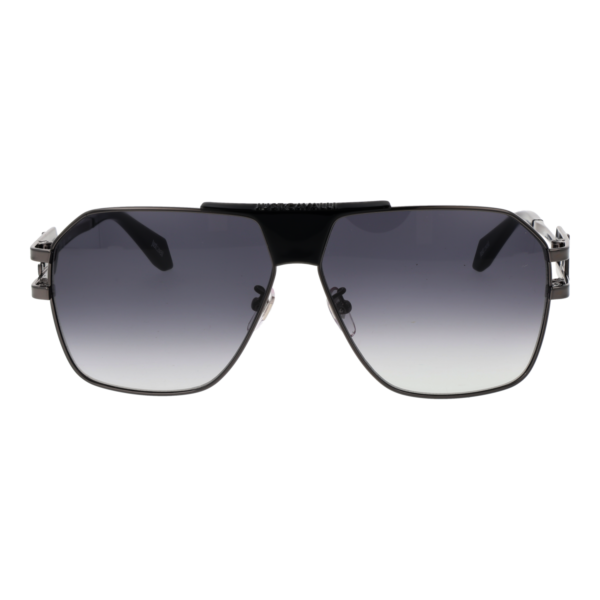 Just Cavalli Sonnenbrille SJC094 610568 – Frontansicht mit Metall Rahmen und Grau Gläsern