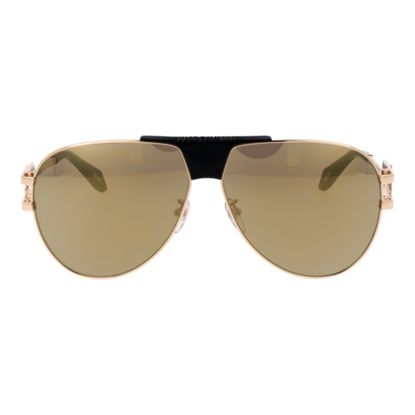 Just Cavalli Sonnenbrille SJC095 62300G – Frontansicht mit Metall Rahmen und Gold Gläsern