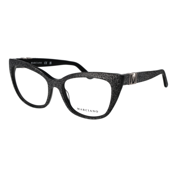 Marciano by Guess Brille GM50008 55001 – 45° Seitenansicht Marciano by Guess )} Brille GM50008 55001 in Schwarz