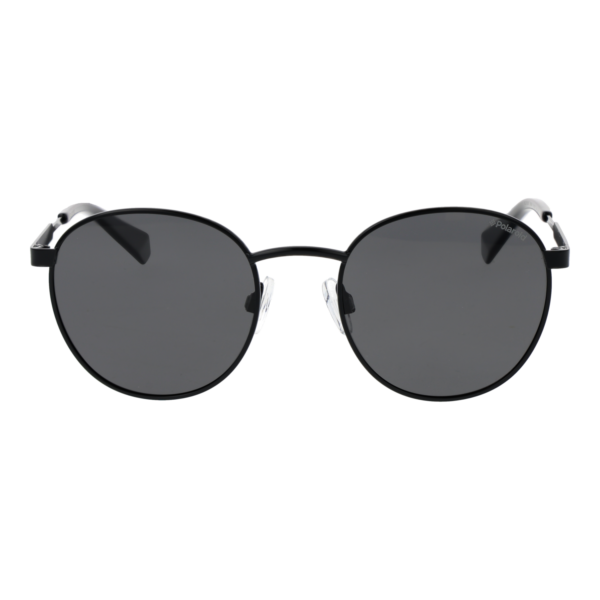 Polaroid Sonnenbrille PLD 2053/S 51807M9 – Frontansicht mit Edelstahl Rahmen und Grau Gläsern