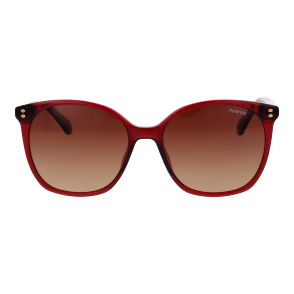 Polaroid Sonnenbrille PLD 4215/S/X 55C9ALA – Frontansicht mit Eco Azetat & Azetat Rahmen und Braun Gläsern