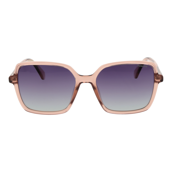 Polaroid Sonnenbrille PLD 4217/S 56FWMWJ – Frontansicht mit Eco Polycarbonat Rahmen und Lila Gläsern