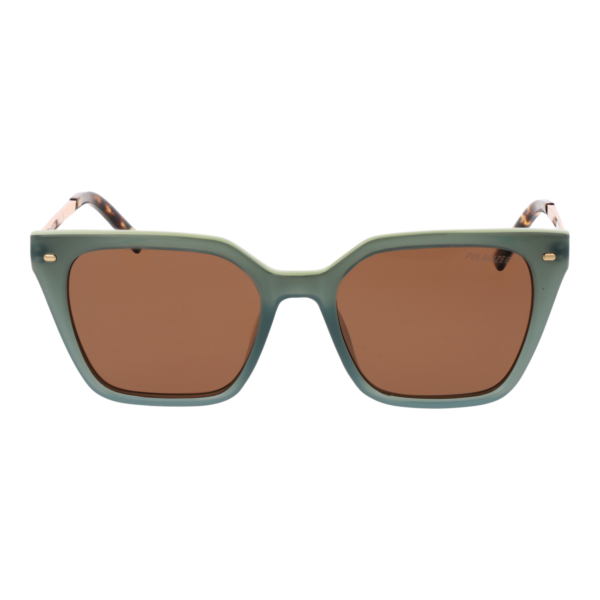 Skechers Sonnenbrille SE6217 5295H – Frontansicht mit Kunststoff Rahmen und Braun Gläsern