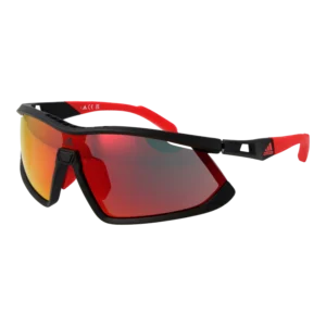 Adidas Sport Sport Sonnenbrille SP0055-F 0002U in Schwarz – 45° Seitenansicht