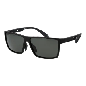 Adidas Sport Quadrat Sonnenbrille SP0034 6002A in Schwarz – 45° Seitenansicht