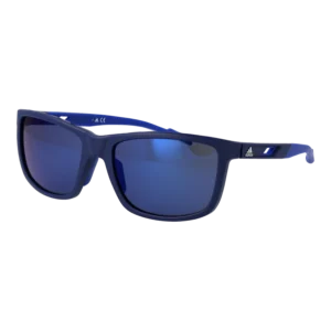 Adidas Sport Sport Sonnenbrille SP0047 6091X in Blau – 45° Seitenansicht